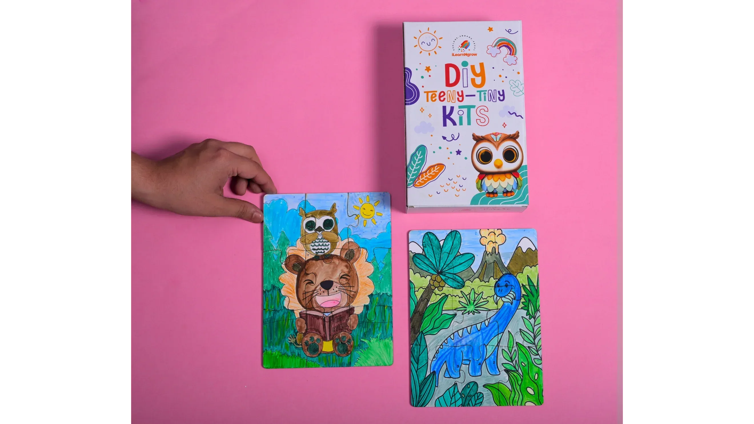 Teeny Tiny DIY Puzzle Set of Two for Kids | Multi-Craft Kids Puzzle Kit