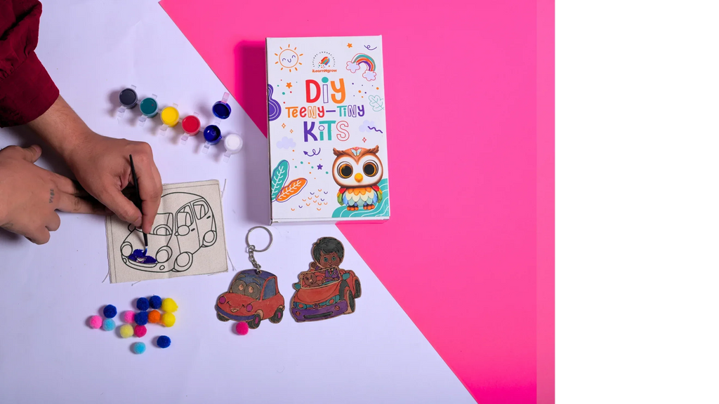 Teeny Tiny DIY Car Painting Kit for Kids – 3‑in‑1 Vehicle Craft Set | ilearnngrow