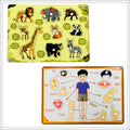 Wild Animal & Body Parts Characters Knob & Pegged Puzzle for Kids