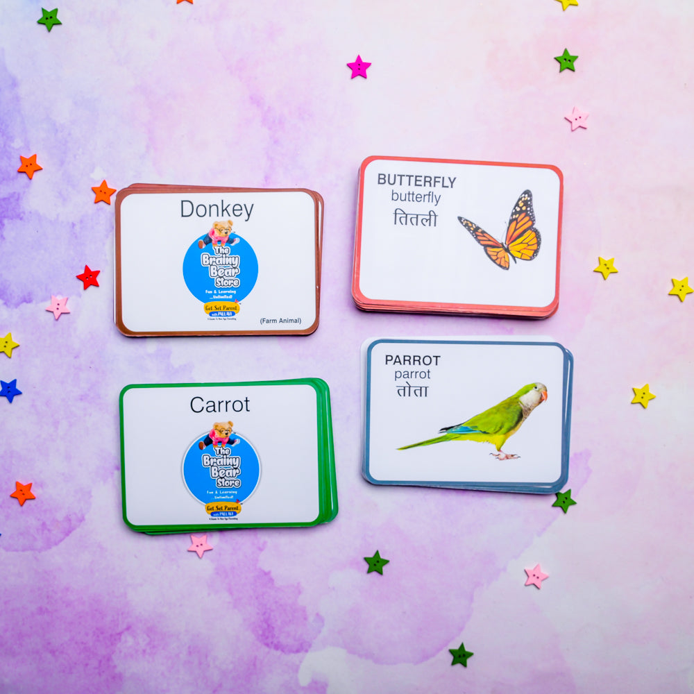 Flash Cards - (Farm Animals, Insects, Vegetables and Birds)