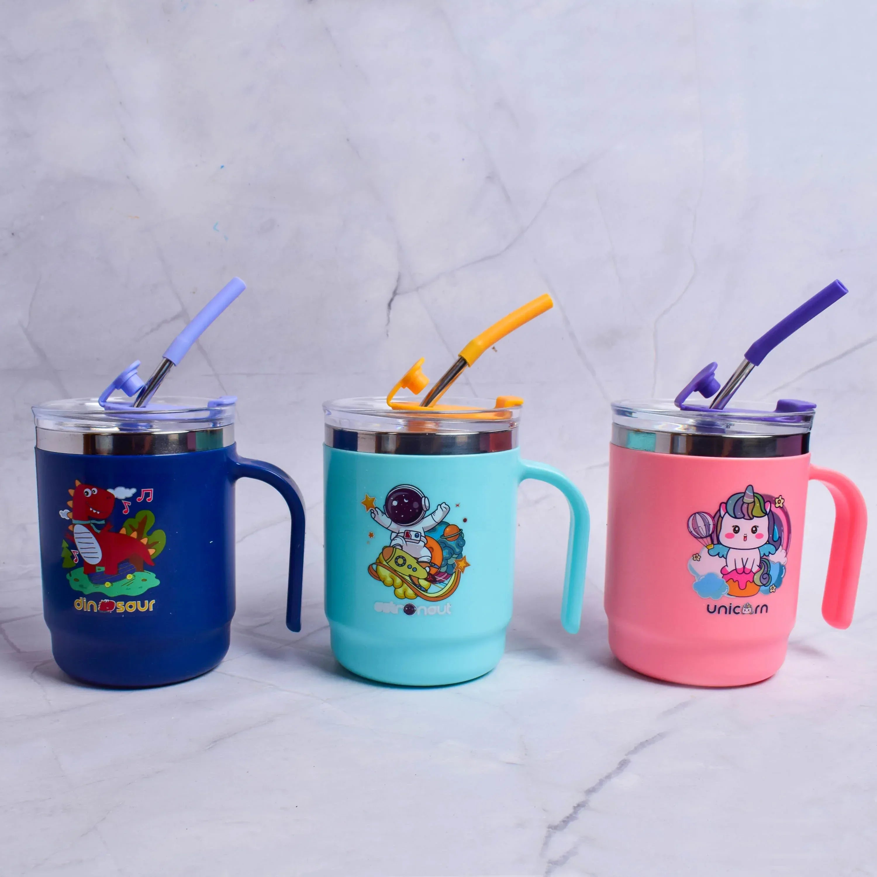iLearnNGrow Dino Sipper – Kids Dinosaur Water Bottle with Straw