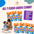 7-in-1 Toddler Flash Cards Combo | Alphabets, Numbers, Colors, Shapes | Age 1+