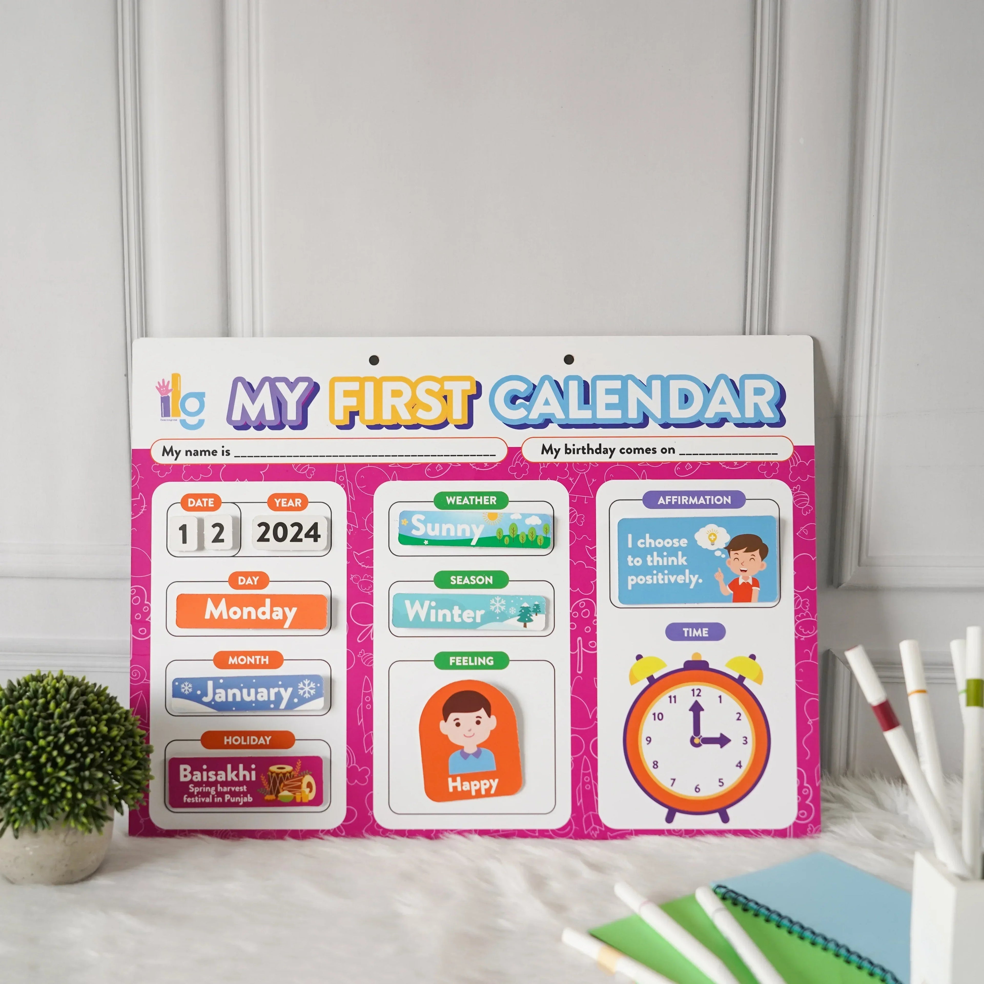 iLearnNGrow My First Home Calendar – Fun & Interactive Calendar for Kids