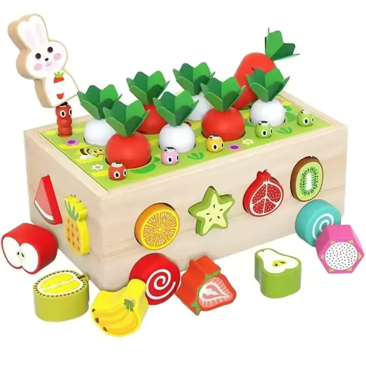 Wooden Carrot Harvest Educational Toy