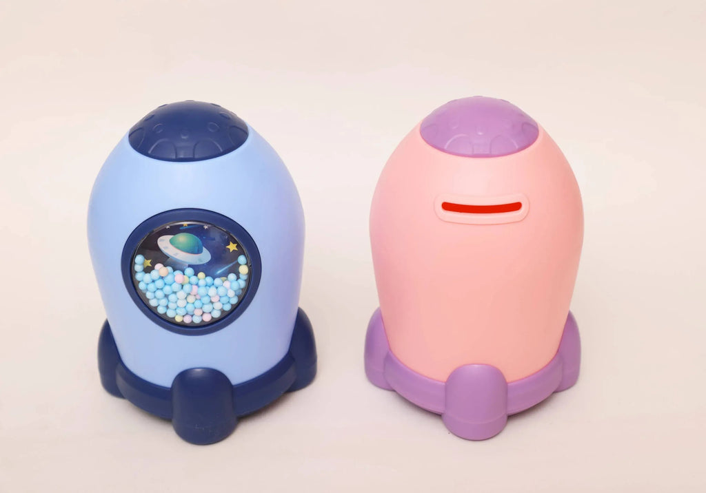iLearnNGrow Rocket Piggy Bank – Kids Gullak Bank with Mini Lock & Keys