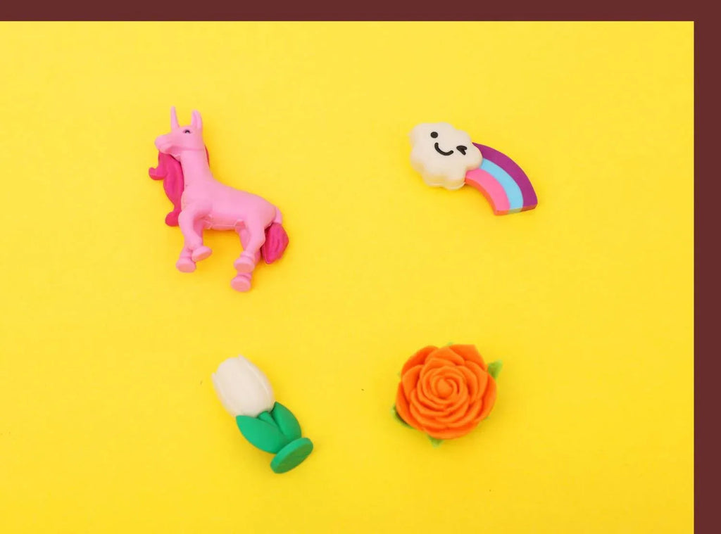 iLearnNGrow Unicorn Eraser Set – Fun Toy & Mermaid Erasers for Kids (4-Piece)