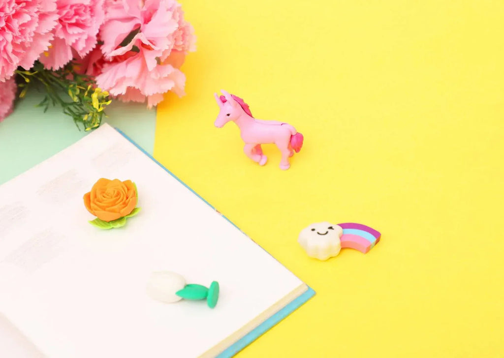 iLearnNGrow Unicorn Eraser Set – Fun Toy & Mermaid Erasers for Kids (4-Piece)