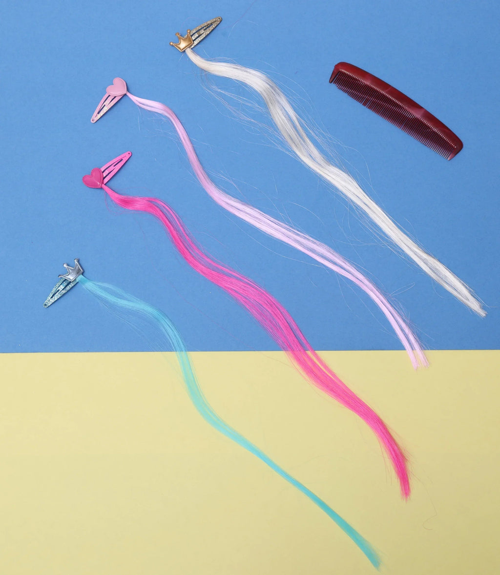 Multi Colot Hair Extension – Colorful Clip‑On Hair Extension for Kids