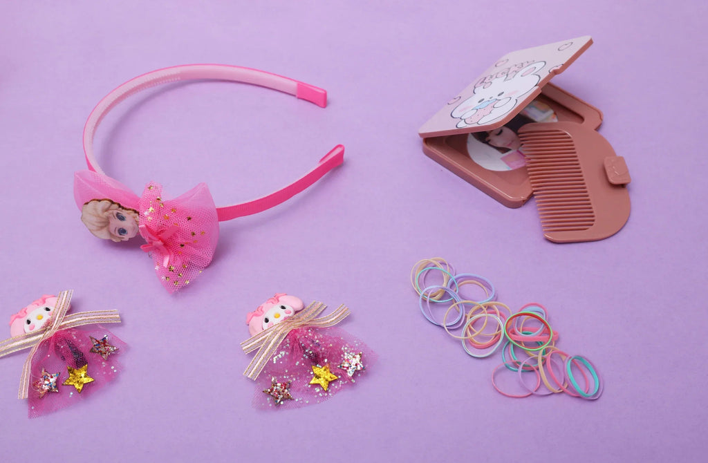 iLearnNGrow Frozen Hair Accessories Set (Pink) – Stylish Hair Accessories