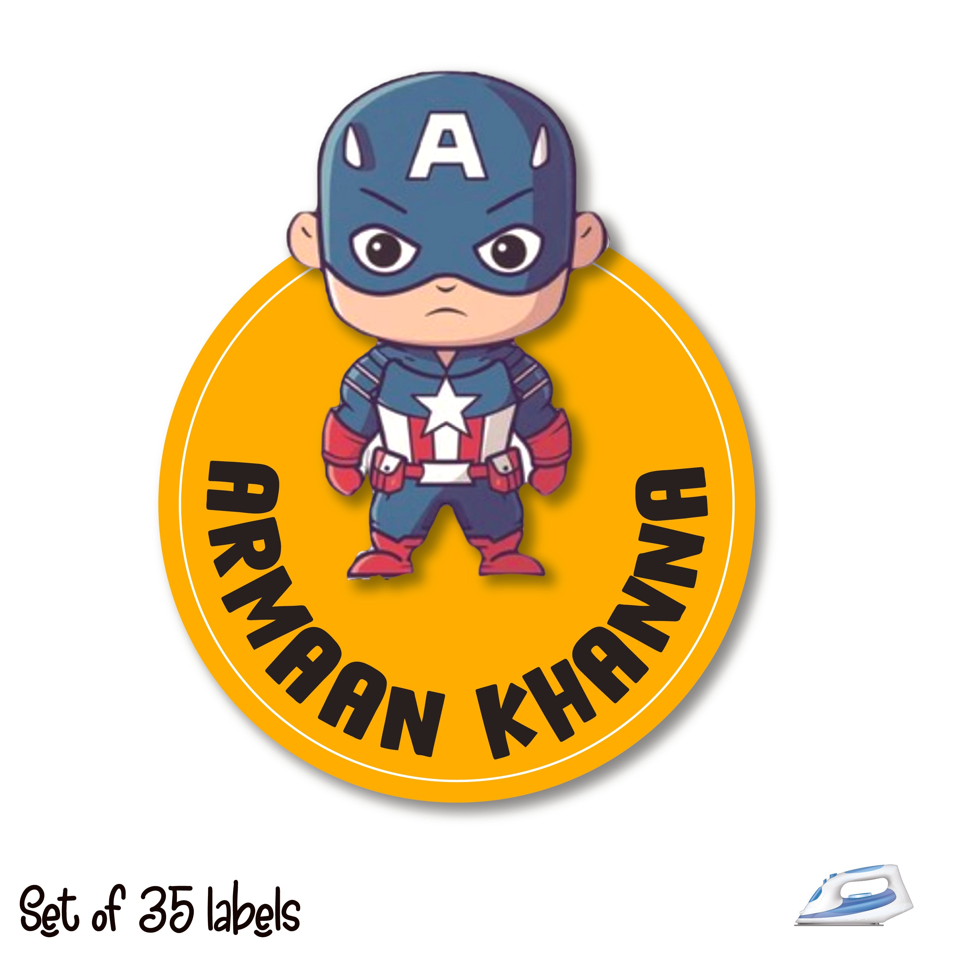 Personalized Iron On Labels (Shape)