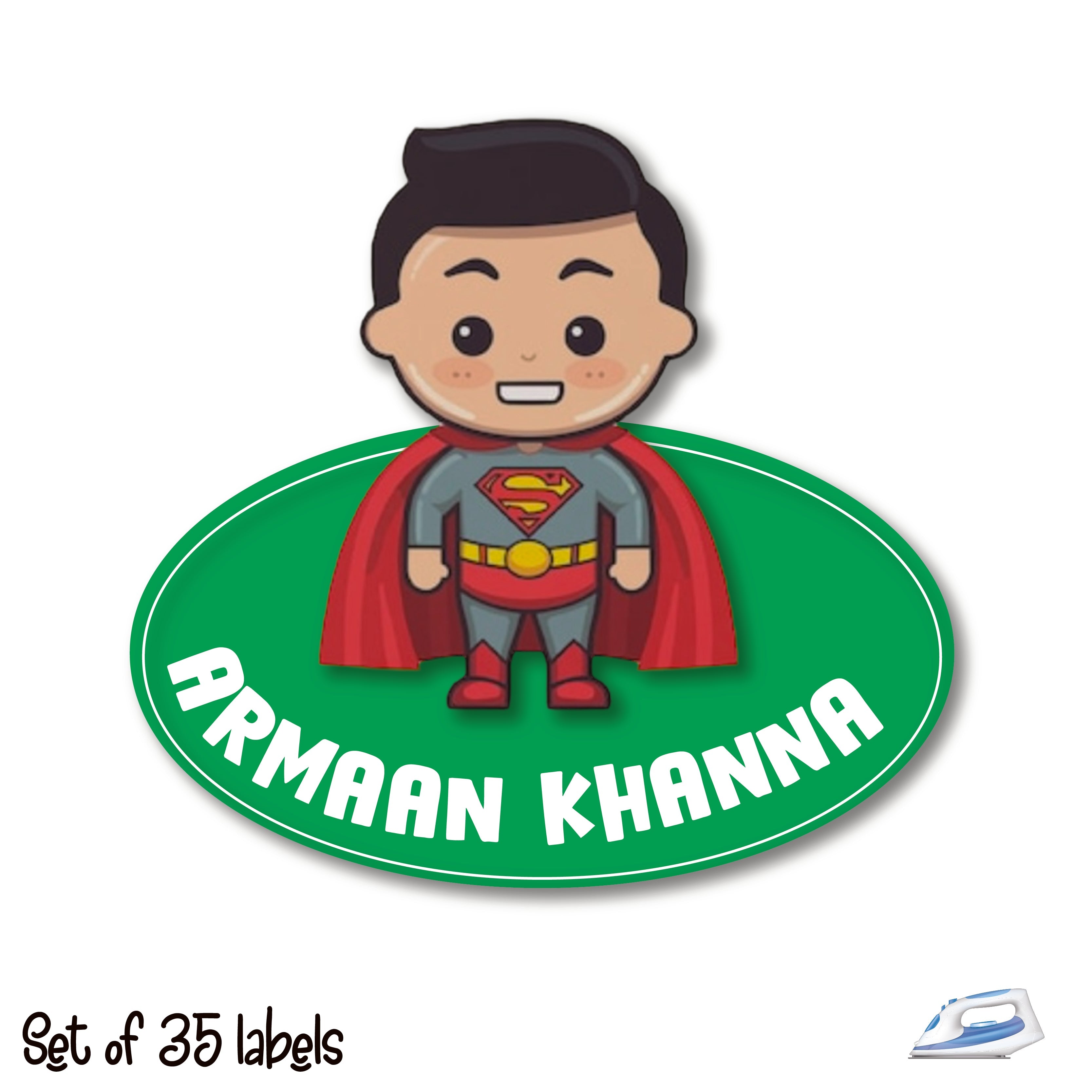 Personalized Iron On Labels (Shape)