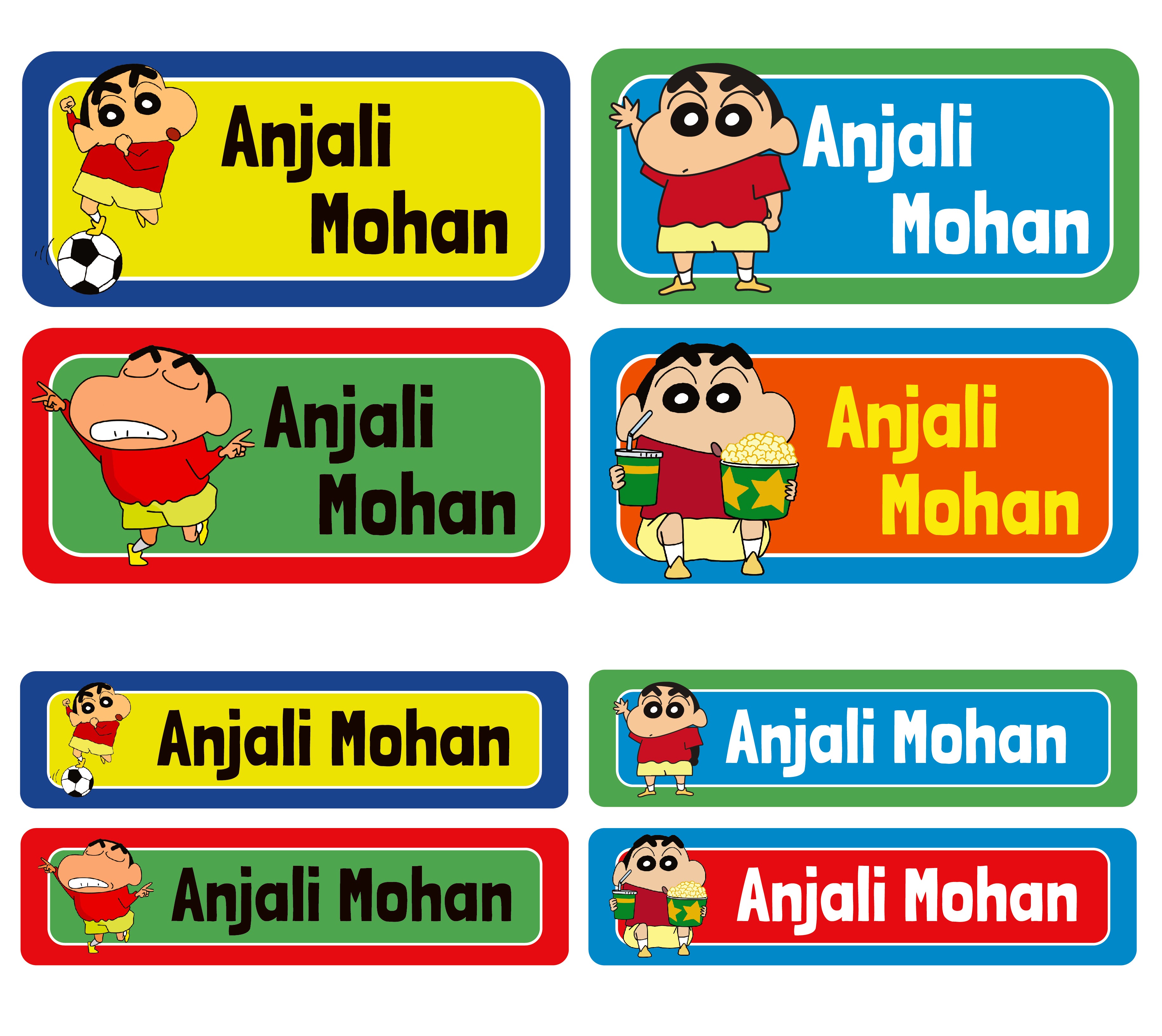 Personalized Rectangular Name Labels