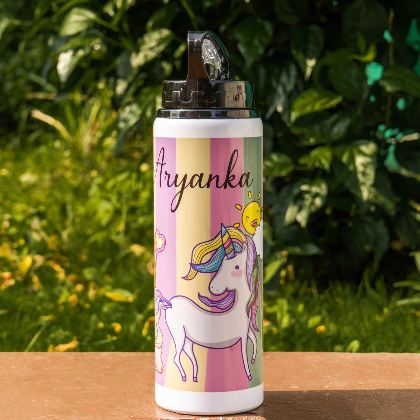 Personalised Sipper Bottle With Straw