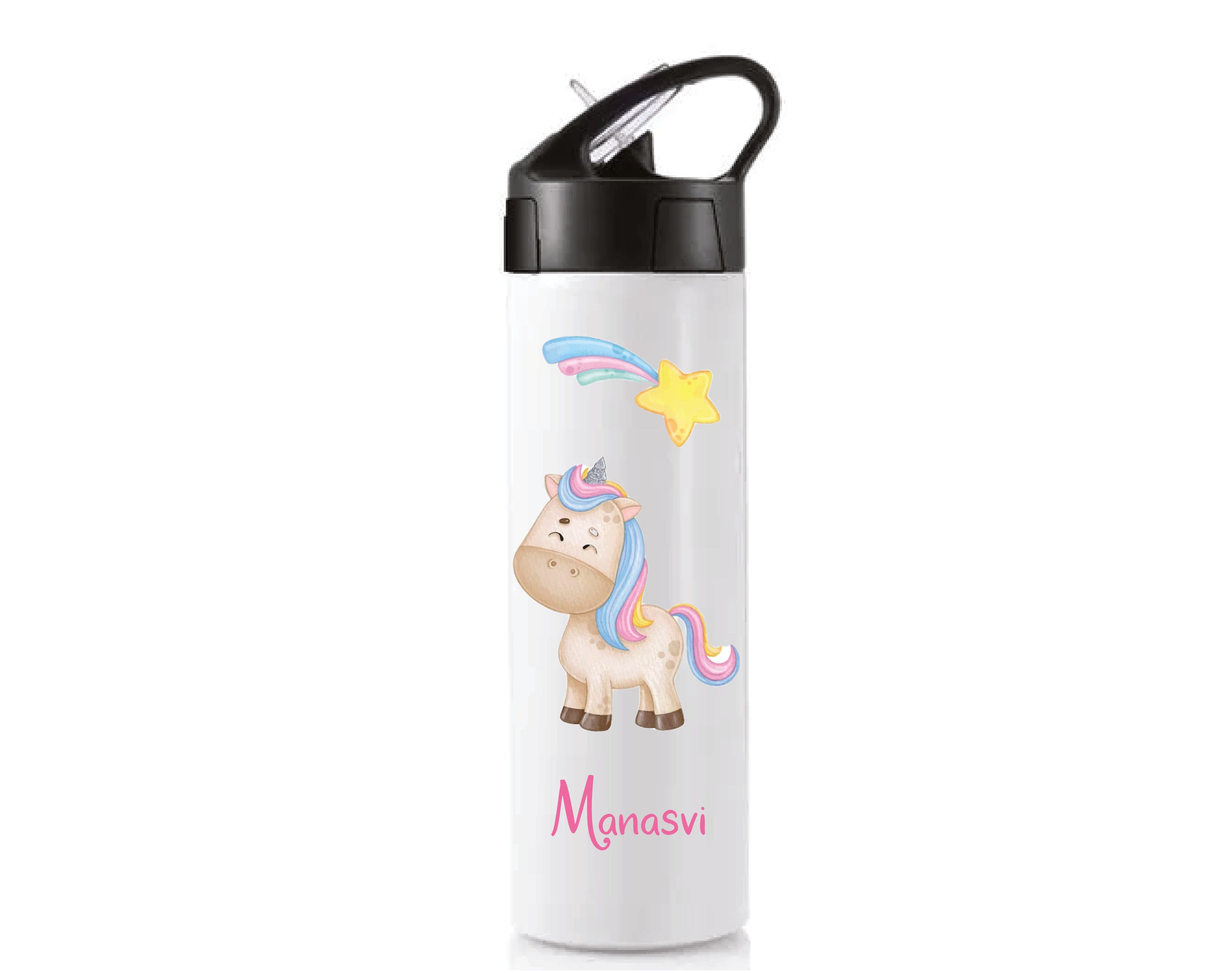 Personalised Sipper Bottle With Straw