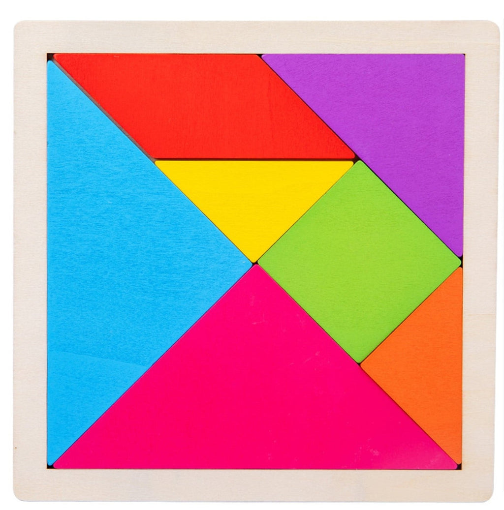 Wooden Tangram Puzzle With Pattern